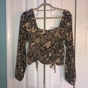 PACSUN SNAKESKIN GOING OUT SHIRT TRENDY